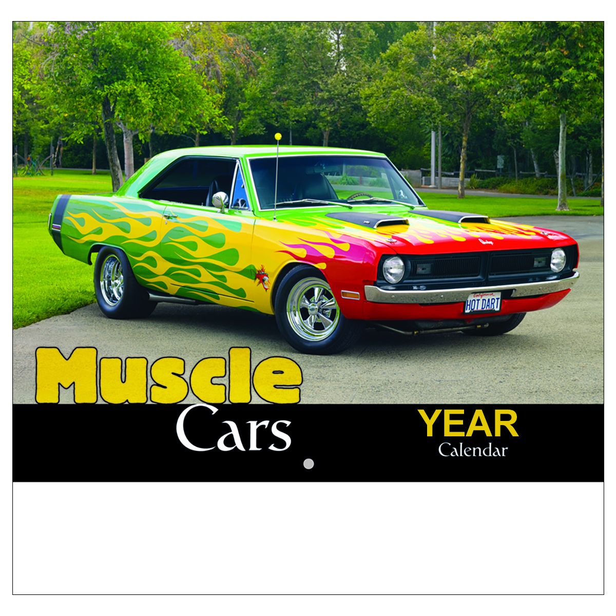 0X2701 2024 Muscle Cars Wall Calendar Stapled Hit Promotional