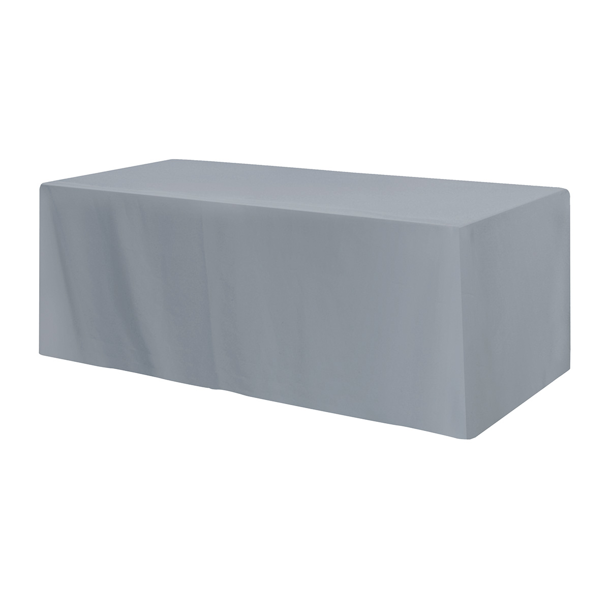 Fitted Poly/Cotton 3-Sided Table Cover - Fits 8' Standard Table