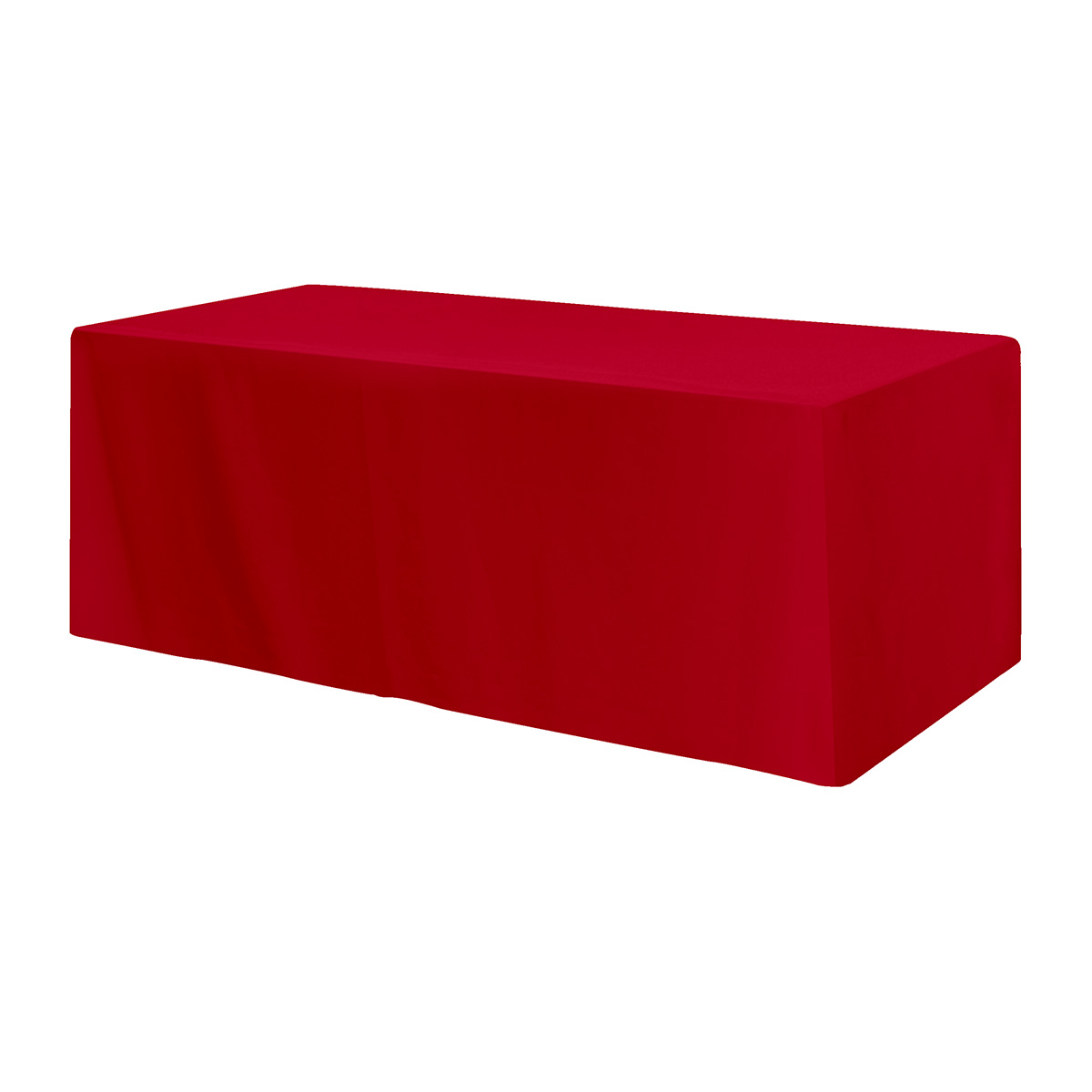 Fitted Poly/Cotton 3-Sided Table Cover - Fits 8' Standard Table