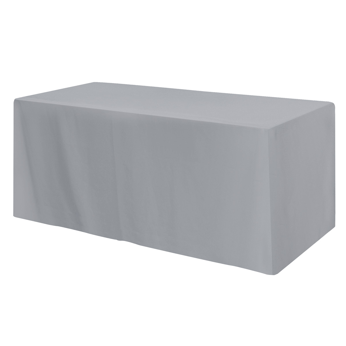 Fitted Poly/Cotton 4-sided Table Cover - Fits 6' Standard Table