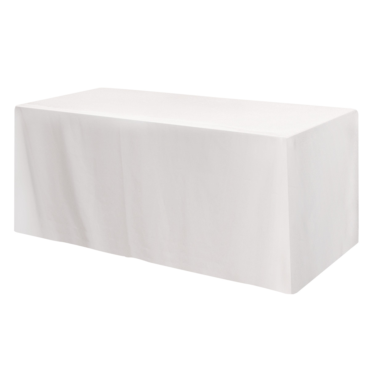 Fitted Poly/Cotton 4-sided Table Cover - Fits 6' Standard Table