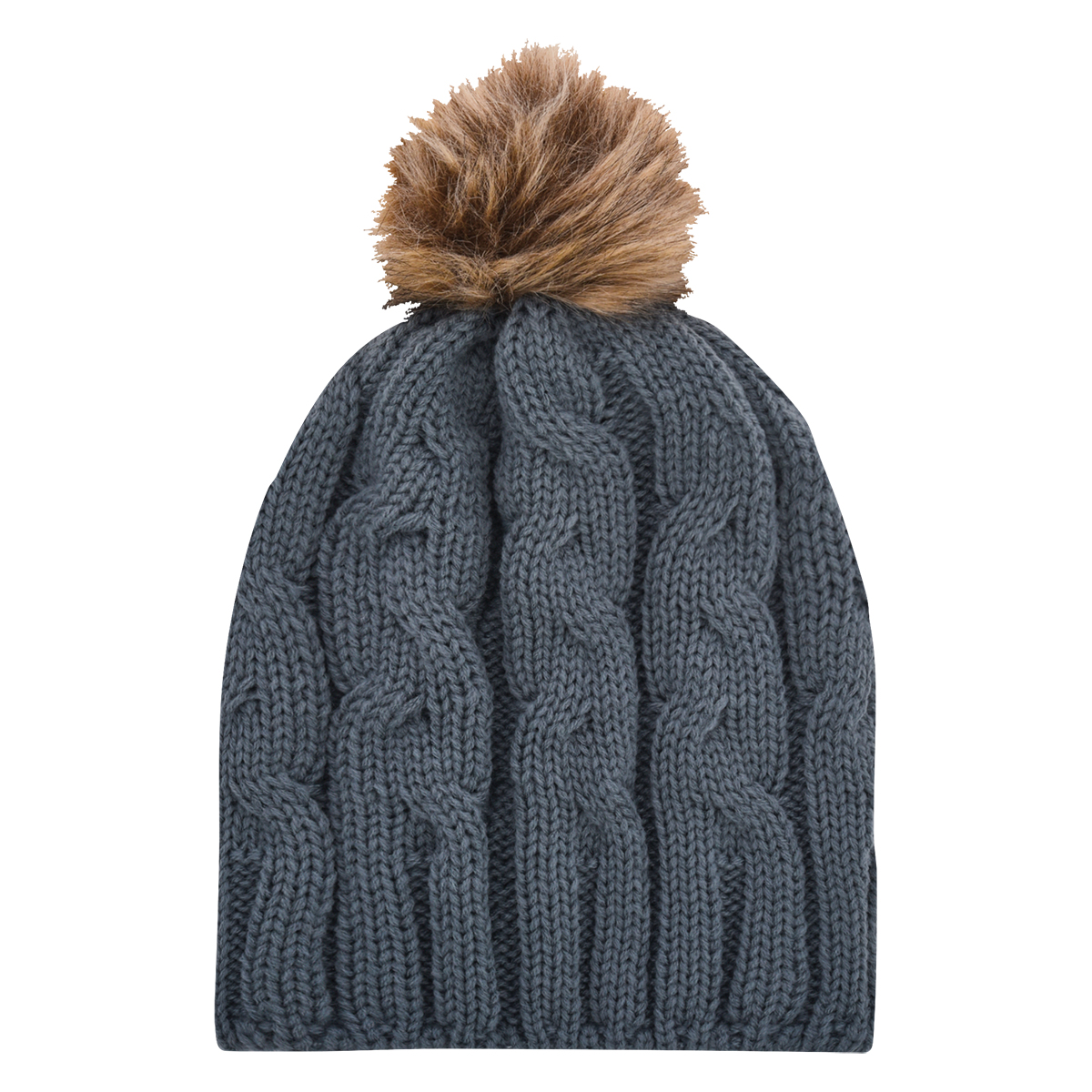 #1106 Cameron Cable Knit Pom Beanie - Hit Promotional Products