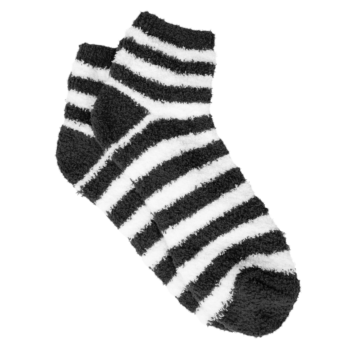 Fuzzy Stripe Socks-HIT