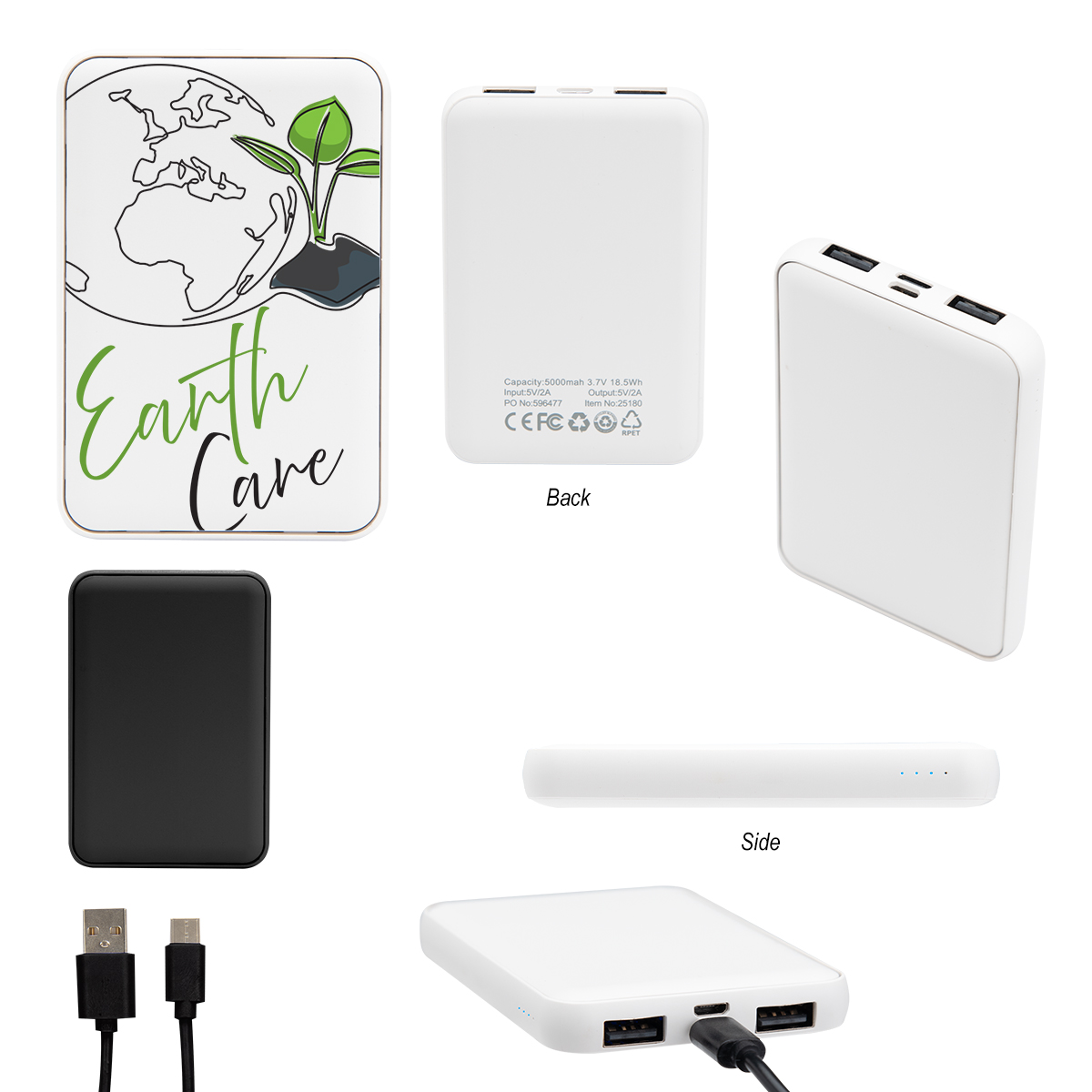 5000 mAh RPET Power Bank-RPET