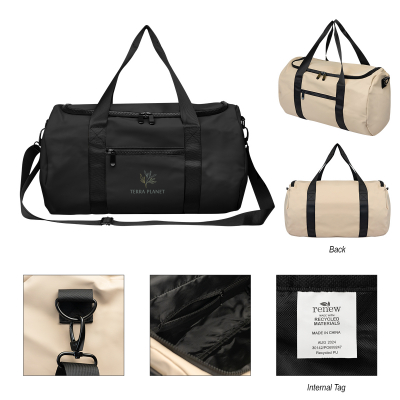 30142 Hudson rPET Leatherette Duffel Bag - Hit Promotional