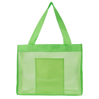 #3184 Sheer Striped Tote Bag - Hit Promotional Products