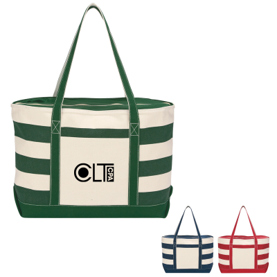 #3240 Cotton Canvas Nautical Tote Bag - Hit Promotional Products