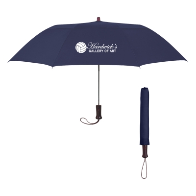 41 Inch Arc Custom Printed Auto Open Folding Umbrellas with Hook Handle