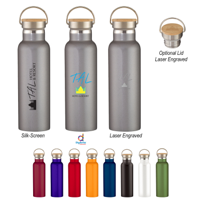 Promo Double Wall Water Bottles with Carrying Handle (36 Oz.)