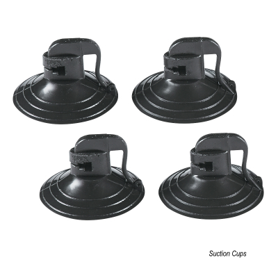 4 Rubber Suction Cups Included