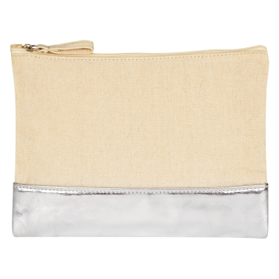 #9494 - 12 Oz. Cotton Cosmetic Bag With Metallic Accent - Hit ...