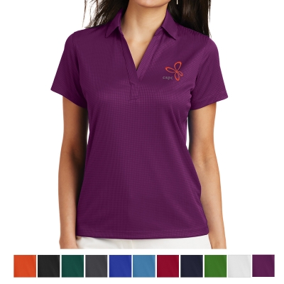 port authority ladies performance fine jacquard polo