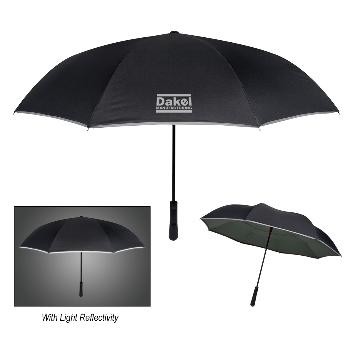 48&#34; Arc Reflective Edge Inversion Umbrella-HIT