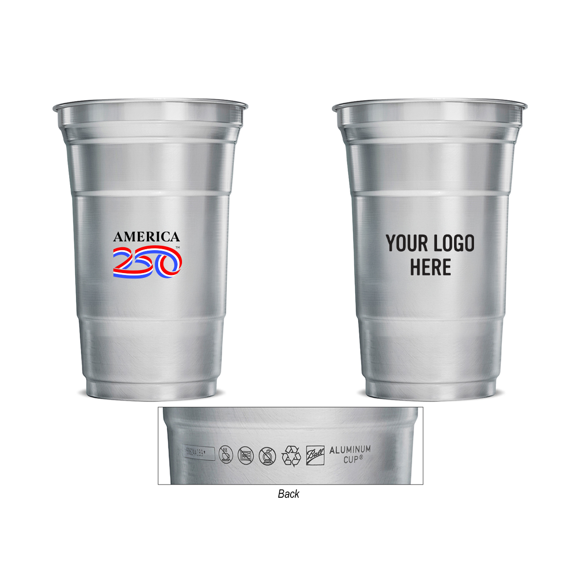 50607-A250 America250™ 20 Oz. Top Cup Aluminum Cup - Hit