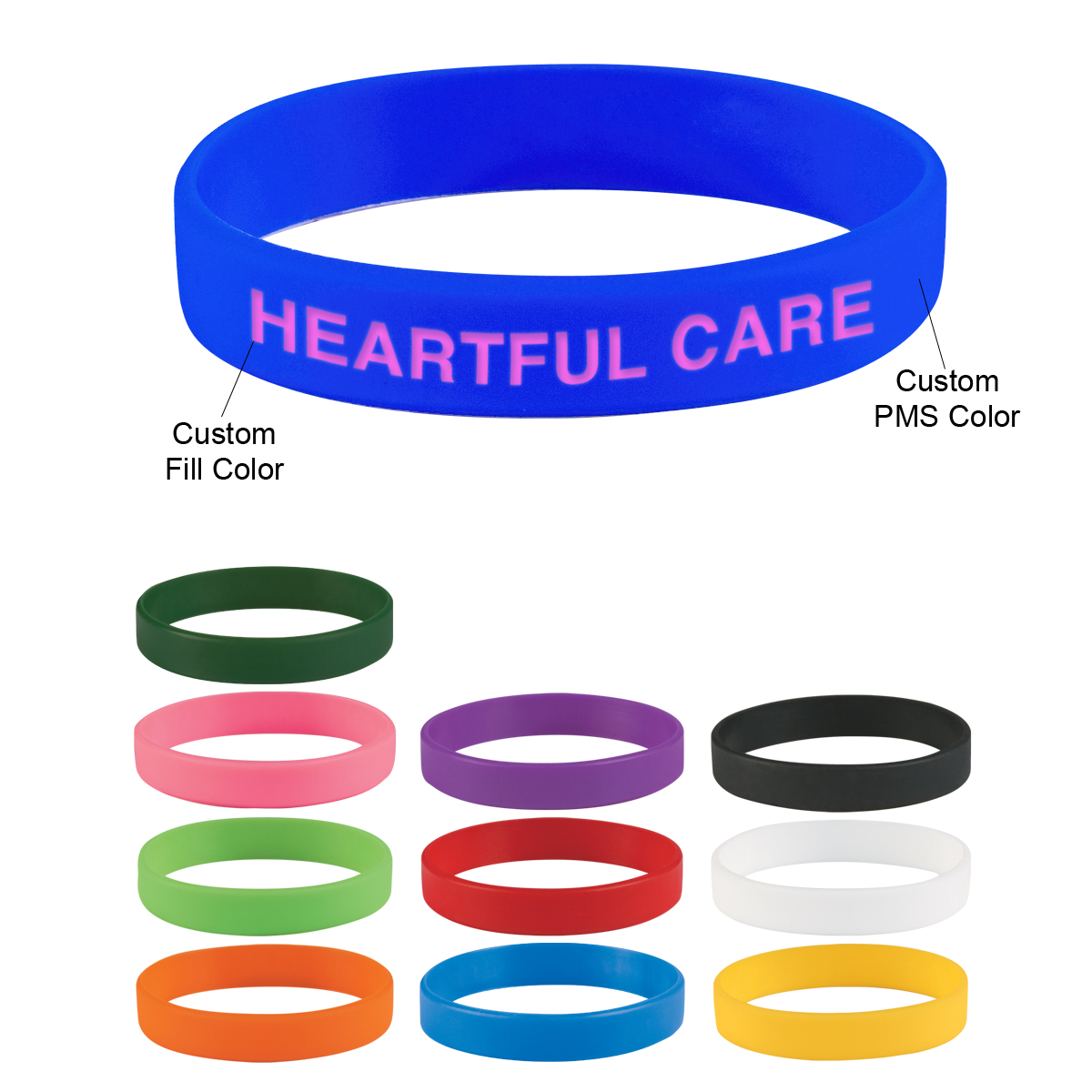 Custom Printed Silicone Wristbands  Total Merchandise
