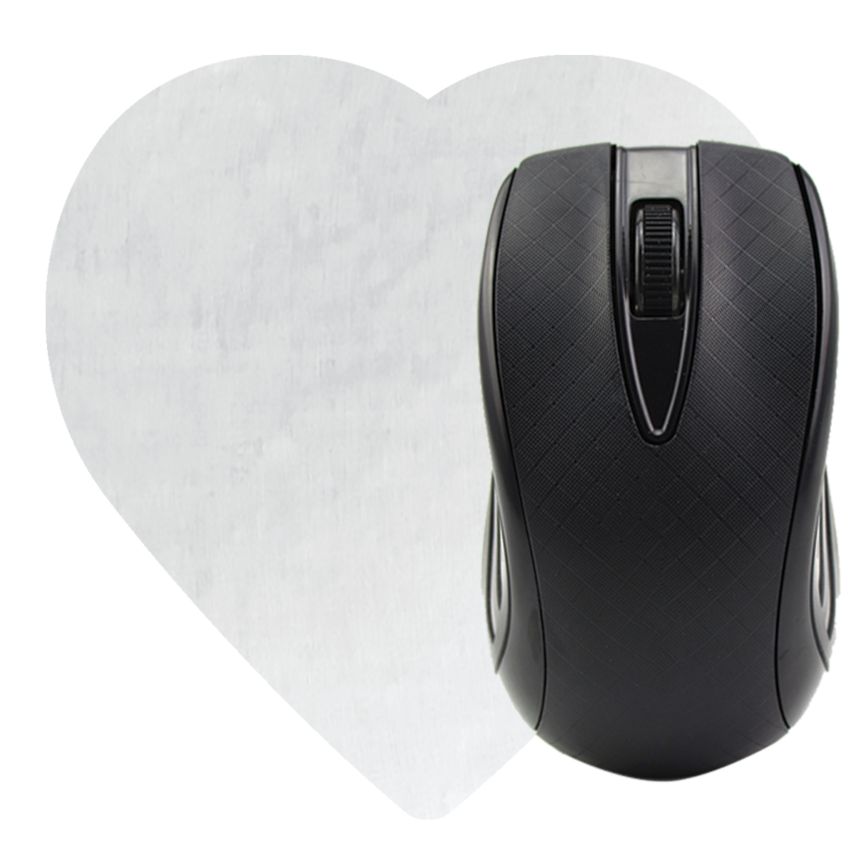 Heart Shaped Computer Mouse Pad - Dye Sublimated