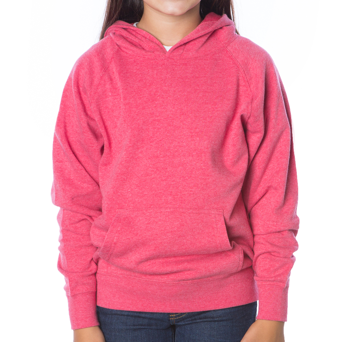 Independent Trading Company Youth Lightweight Special Blend Raglan Hooded Pullover-HIT