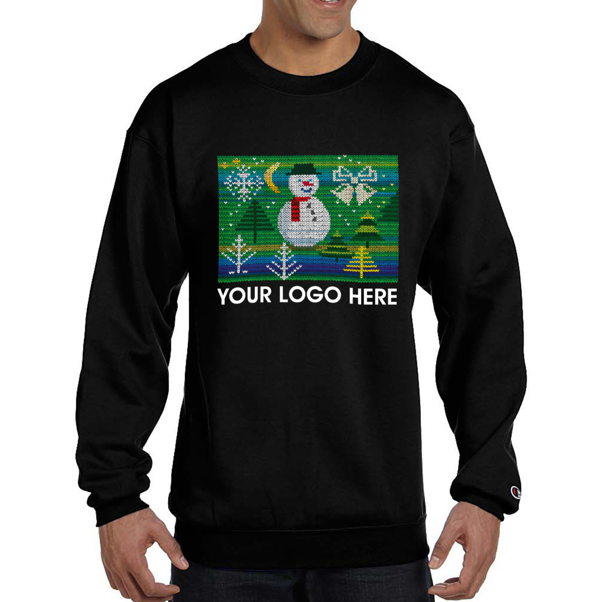 Champion&#174; Double Dry Eco&#174; Crewneck &#34;Ugly Sweater&#34; Sweatshirt-HIT