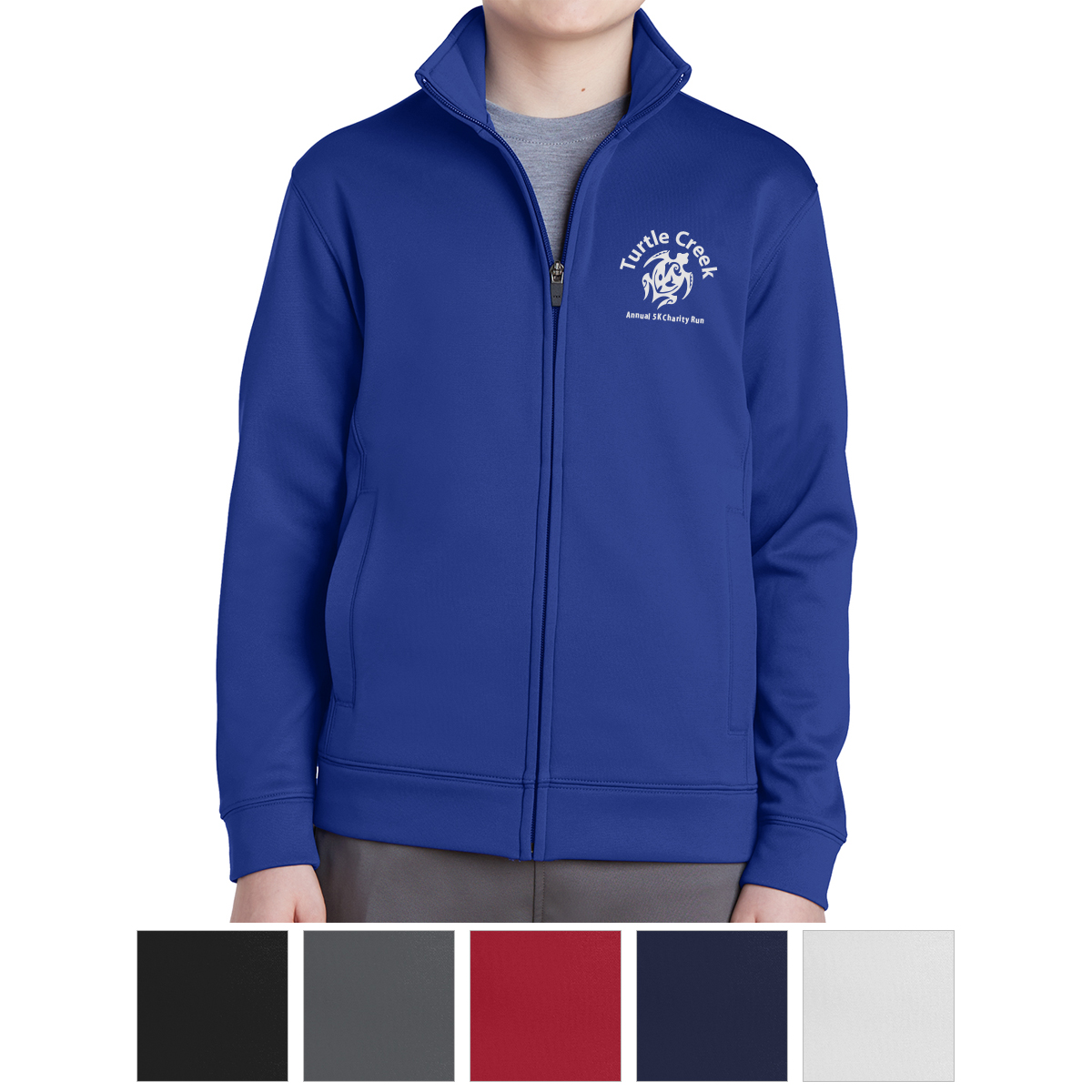 Sport-Tek® Youth Sport-Wick® Fleece Full-Zip Jacket-Sport&#45;Tek