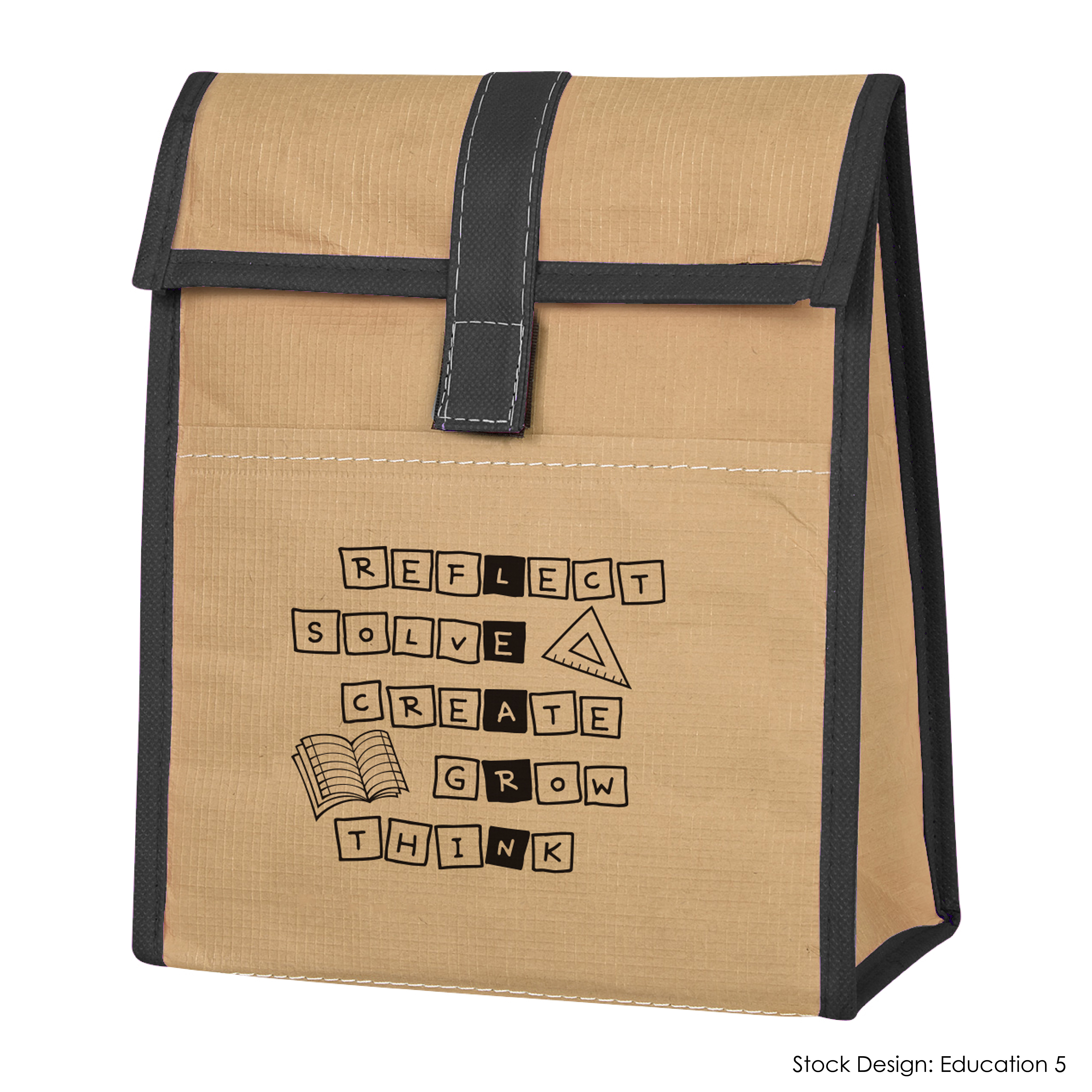 418-BTS - Back To School Woven Paper Lunch Bag - Hit Promotional Products