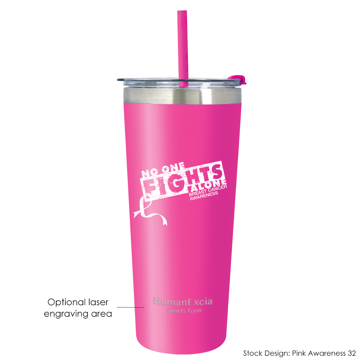 #5306-BCA - Breast Cancer Awareness 24 Oz. Colma Tumbler - Hit ...