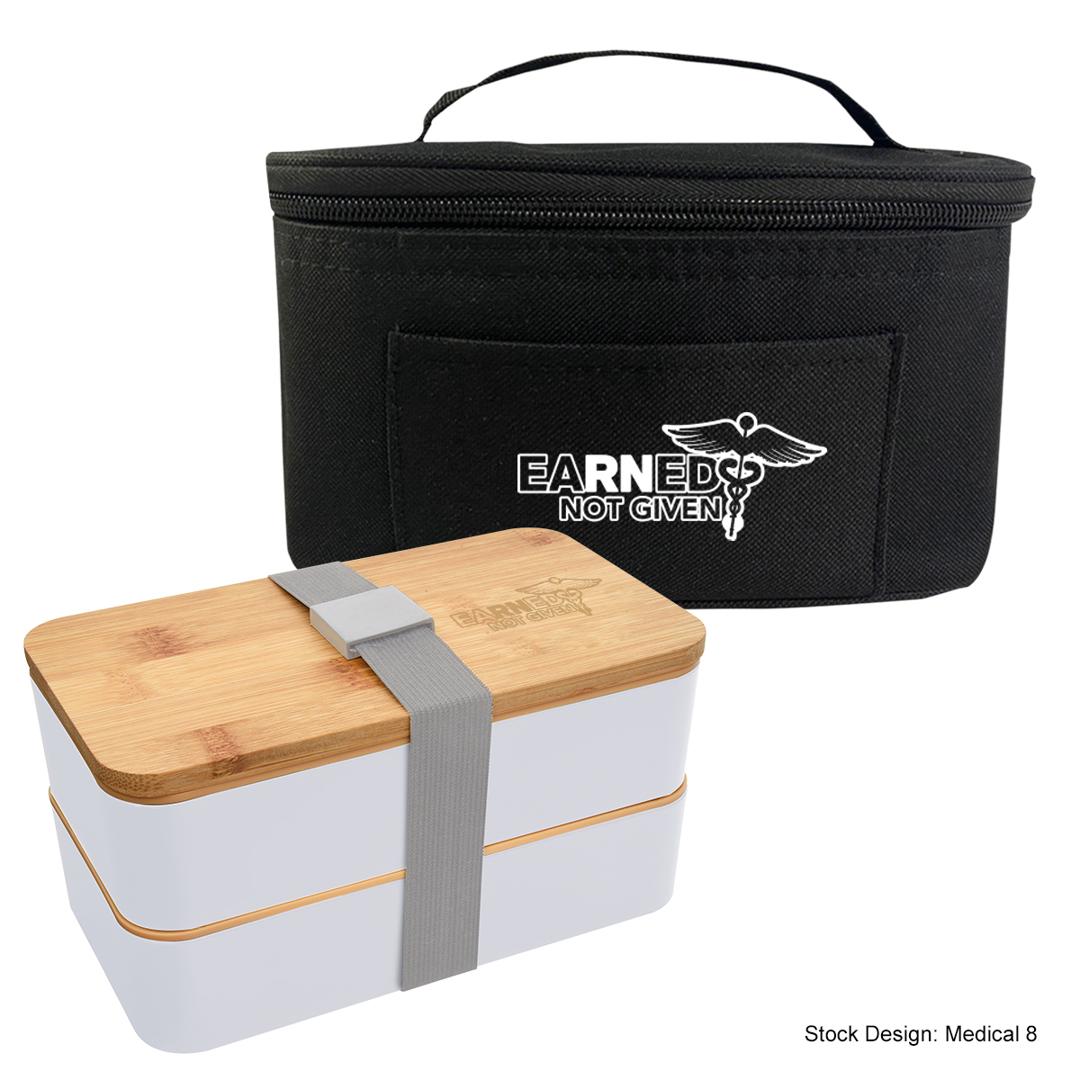 95172-NW - Nurse's Week Stackable Bento Box With Insulated Carrying Case
