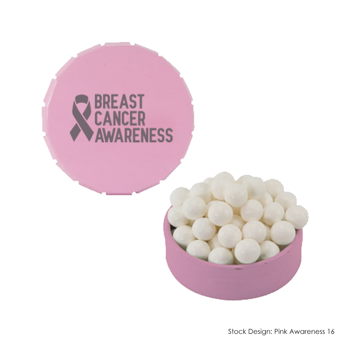 SST15-BCA - Breast Cancer Awareness Snap Top Tin (Small)